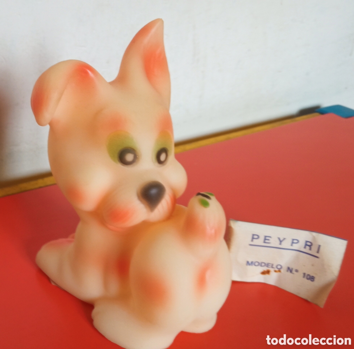 Figuras de Goma y PVC: PERRO GOMA L&Aacute;TEX PITIDO.PEYPRI 70'S.NUEVO.