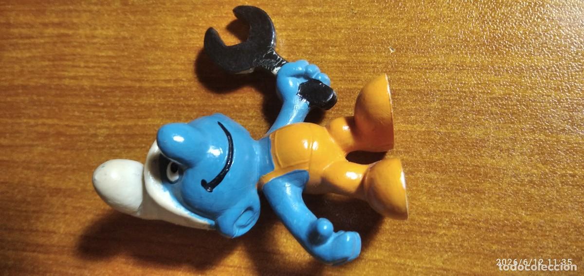Figuras de Goma y PVC: PITUFO-SMURF-MECHANIC-MECANICO,CON MARCA 3.W.GERMANY (.) PEYO,MONO CALABAZA (DESCRIPCI&Oacute;N)