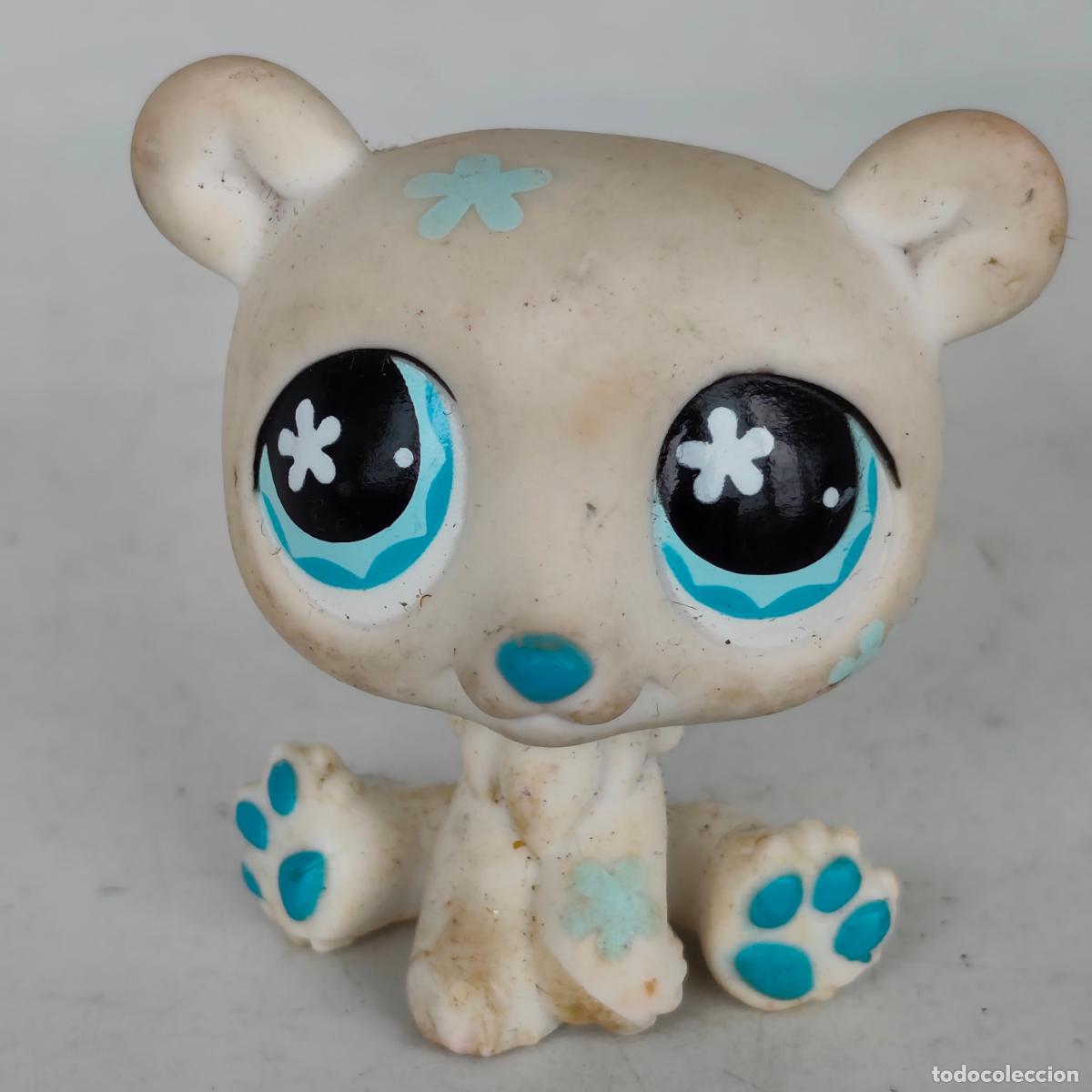Gummi- und PVC-Figuren: POLAR BEAR #647 - Aut&eacute;ntico Littlest Pet Shop - Hasbro LPS 2007 oso