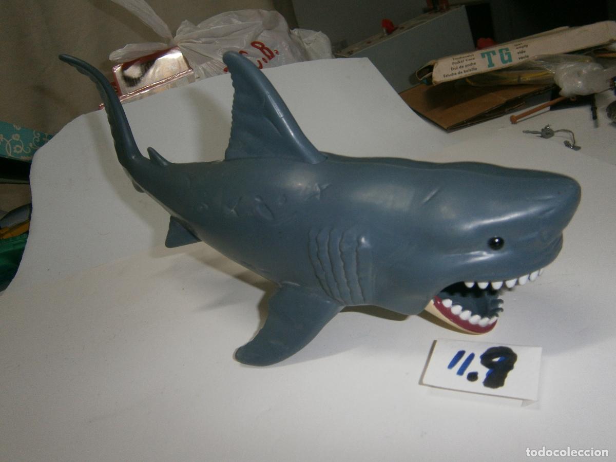 Figuras de Goma y PVC: FIGURA DE GOMA O PVC INTERACTIVA TIBURON BLANCO GRAN TAMA&Ntilde;O (ABRE Y CIERRA LA BOCA)