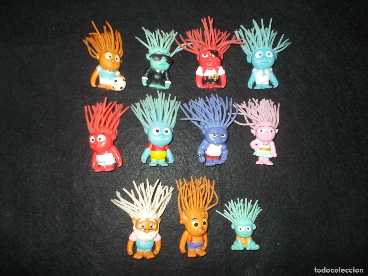 Figuras de Goma y PVC: Lote 11 Mu&ntilde;ecos GRUNGY Pelos Locos. Troll Mu&ntilde;eco Goma Figura. Ver y Leer