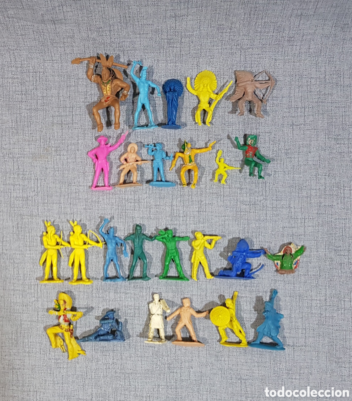 Figuras de Goma y PVC: FIGURAS PL&Aacute;STICO OESTE INDIO VAQUERO FABRICANTE NO IDENTIFICADO (TIPO COMANSI, PECH, JECSA...)