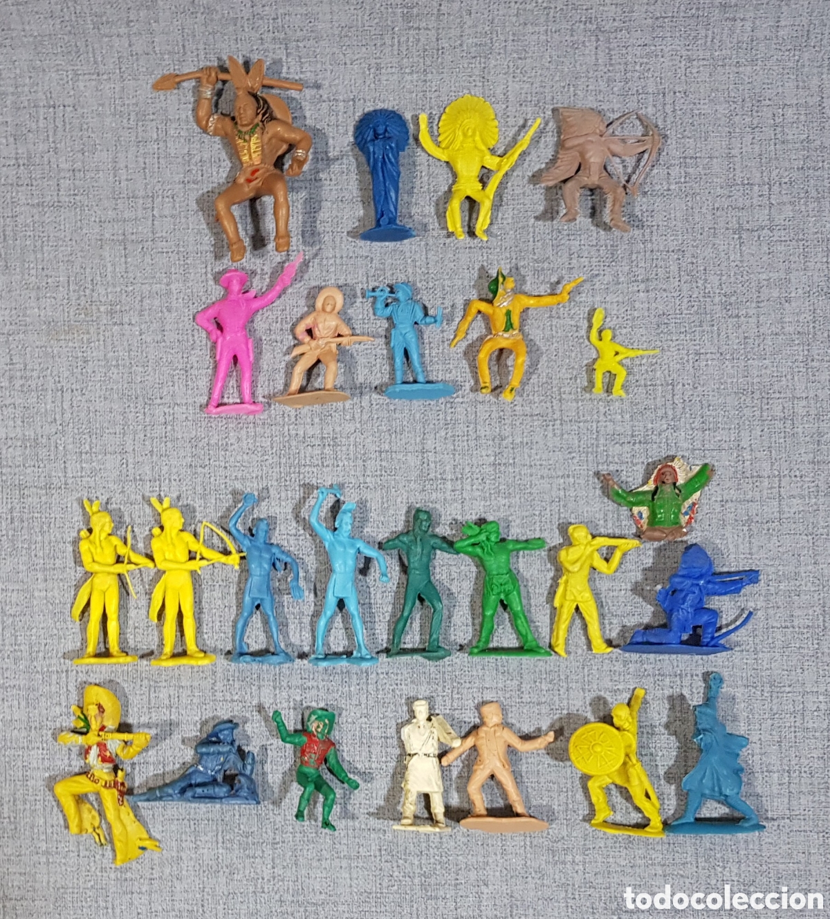 Figuras de Goma y PVC: FIGURAS PL&Aacute;STICO OESTE INDIO VAQUERO FABRICANTE NO IDENTIFICADO (TIPO COMANSI, PECH, JECSA...)