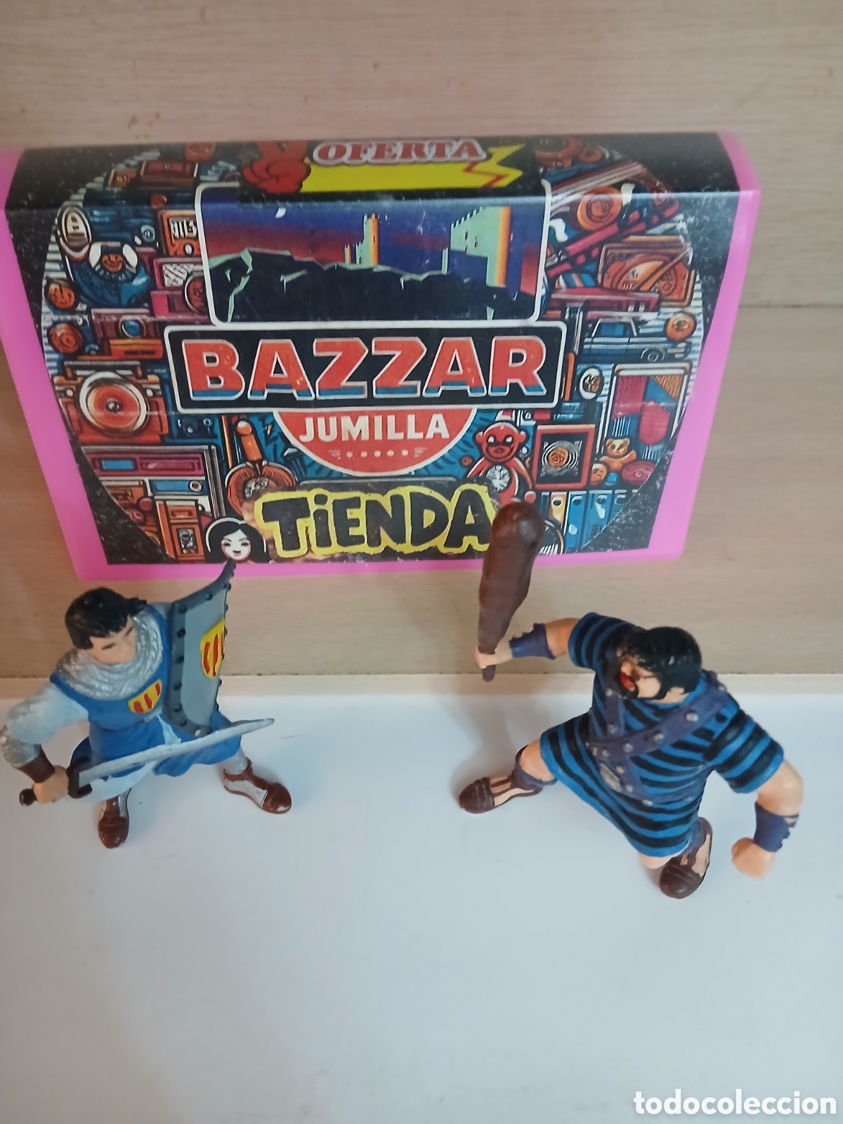 Figuras de Goma y PVC: Lote figuras tebeos capitan trueno y goliath.