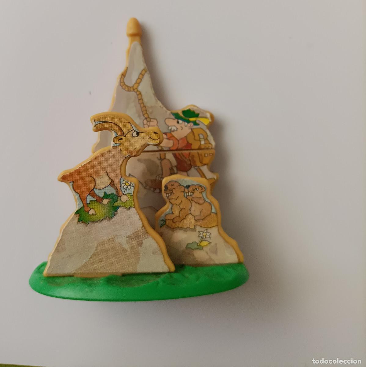 Figuras de Goma Kinder: kinder montable castores diorama desmontable secundario antiguo a&ntilde;os 90 cabras escalador