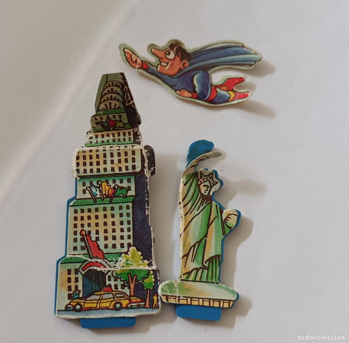 Figuras de Goma Kinder: rascacielos superman estatua libertad torre kinder miniatura