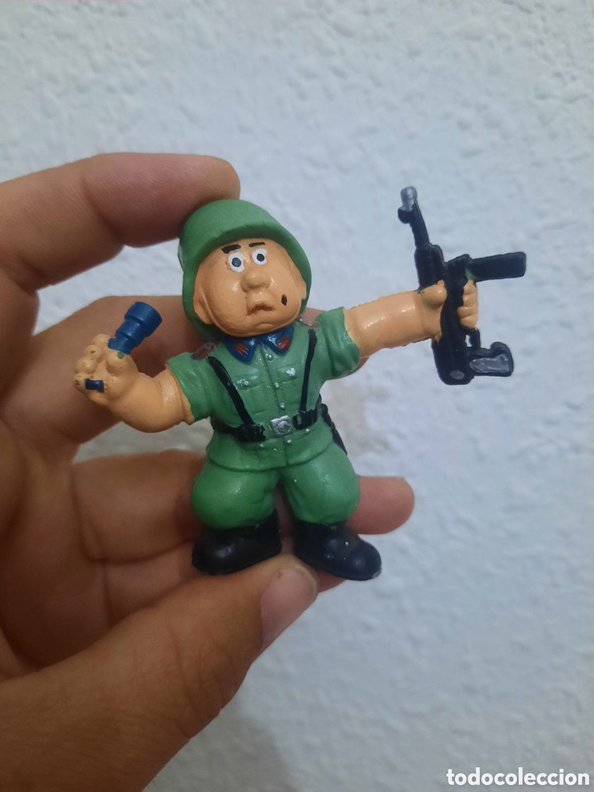 Figuras de Goma y PVC: Figura Goma Pvc Soldado Militar A&ntilde;os 80