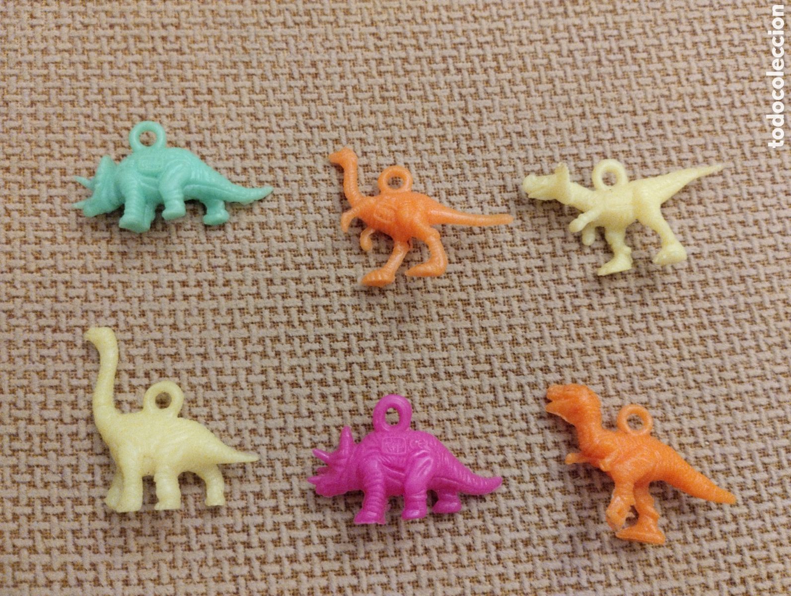 Figuras de Goma y PVC: Lote colgantes grefusa dinosaurios