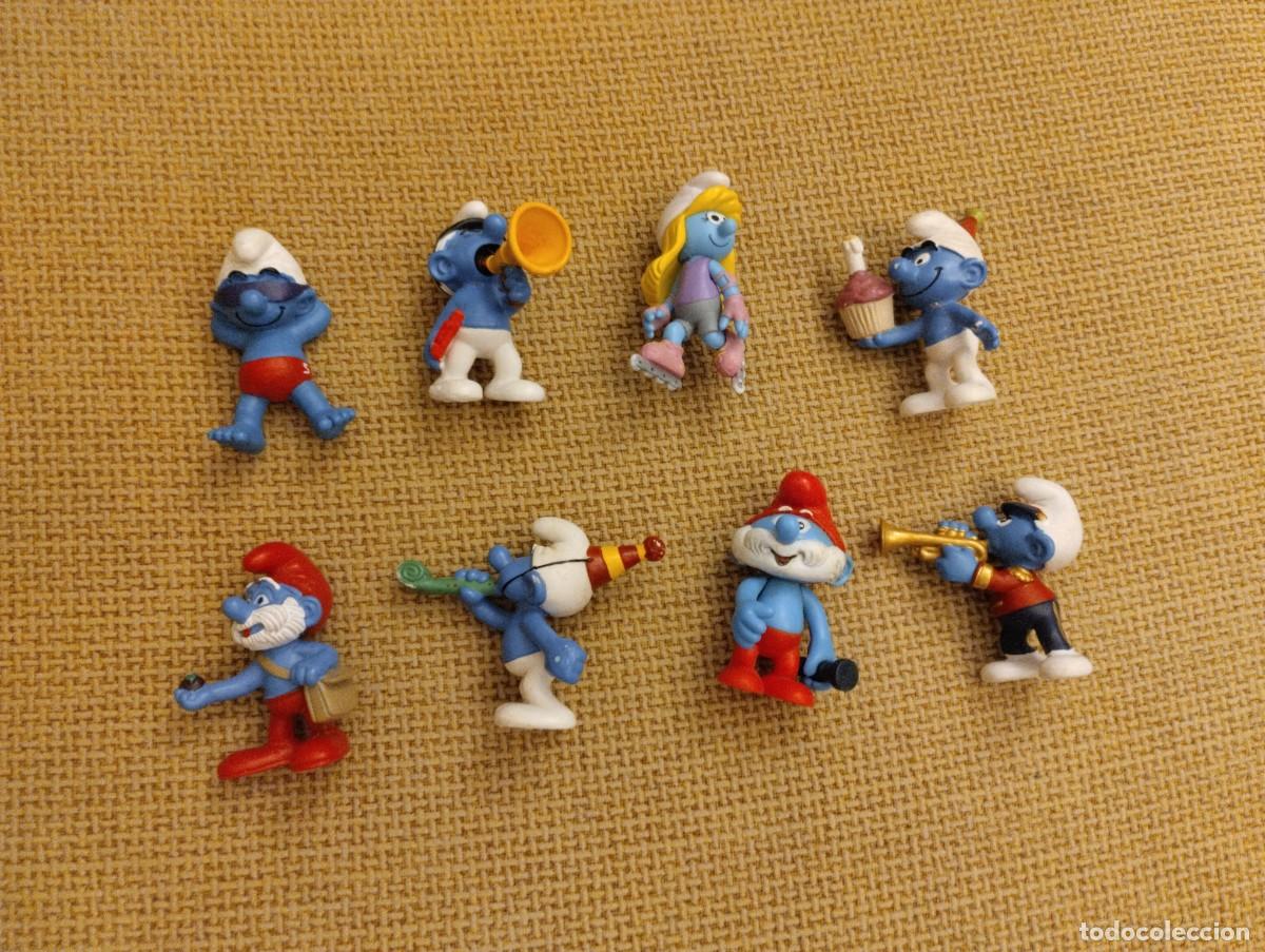 Figuras de goma y PVC: Lote mu&ntilde;ecos goma Pitufos