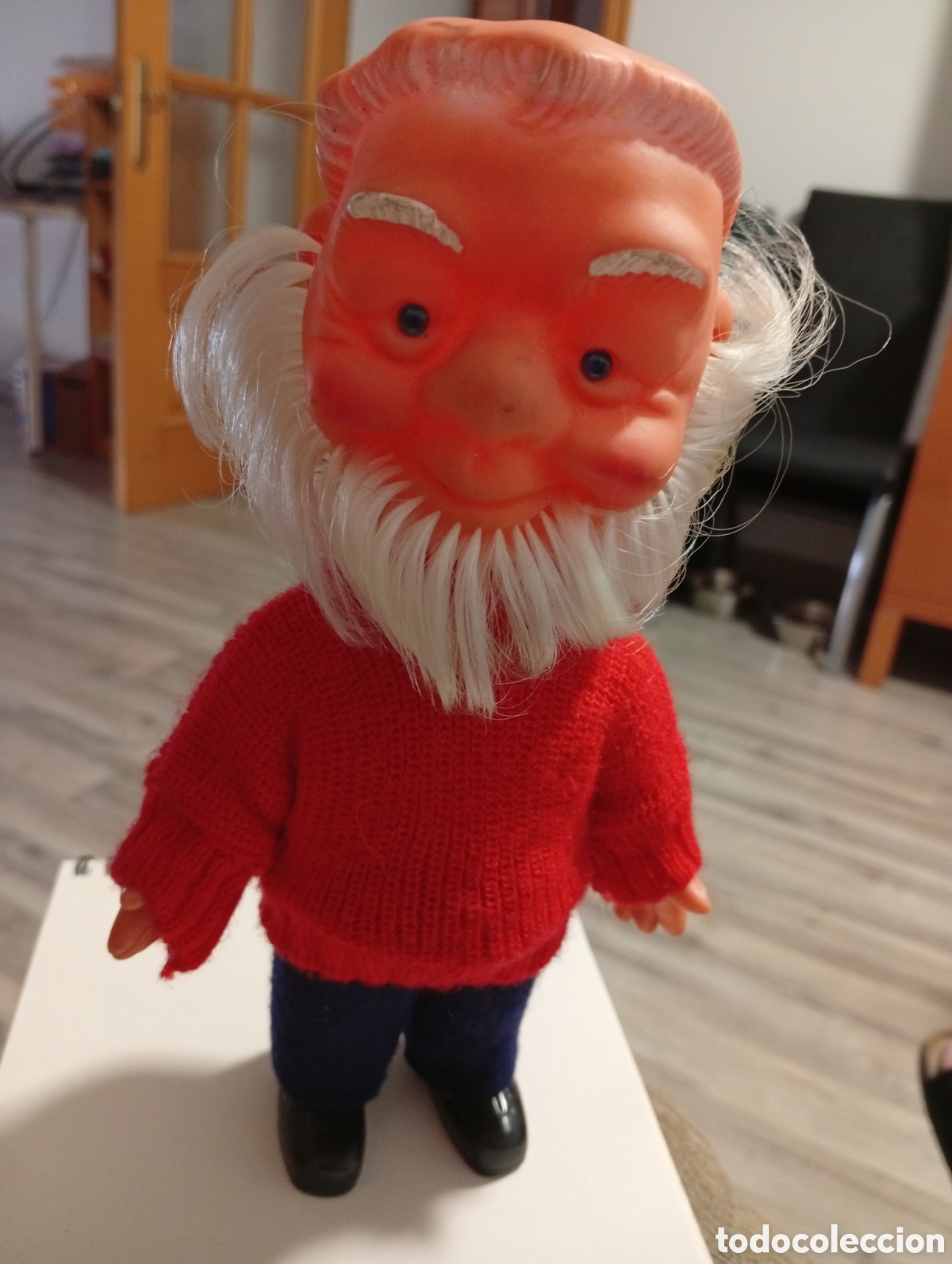Figuras de Goma y PVC: Mu&ntilde;eco antiguo alem&aacute;n 21 cm goma
