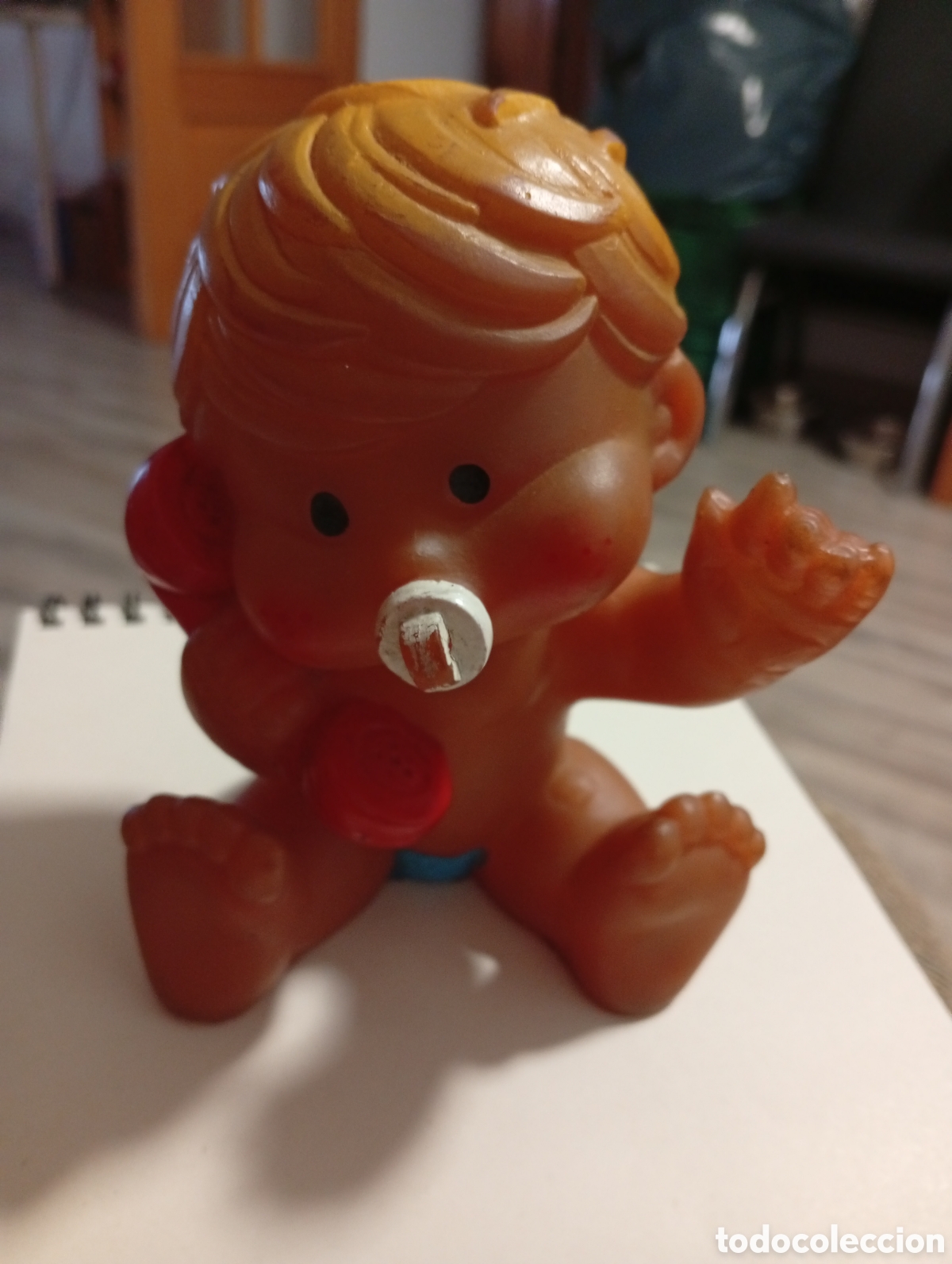 Figuras de Goma y PVC: Mu&ntilde;eco antiguo de goma 15 cm