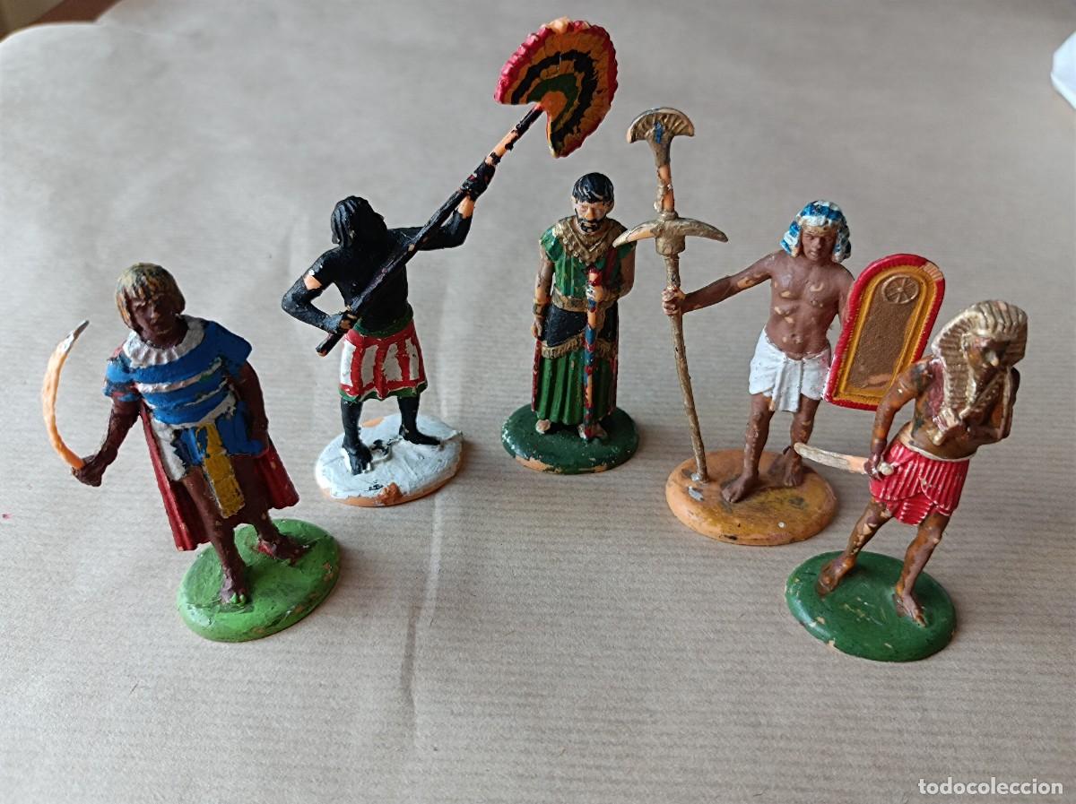Figuras de Goma y PVC: FIGURAS DE PL&Aacute;STICO FABRICANTE ATLANTIC 1:32 - THE EGYPTIANS CORTE DEL FARA&Oacute;N