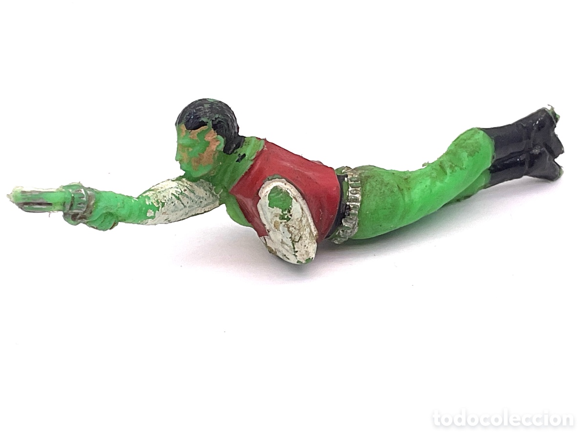 Figuras de Goma y PVC: ANTIGUA FIGURA DEL OESTE EN PLASTICO. COWBOY TUMBADO EN POSICION DE DISPARO