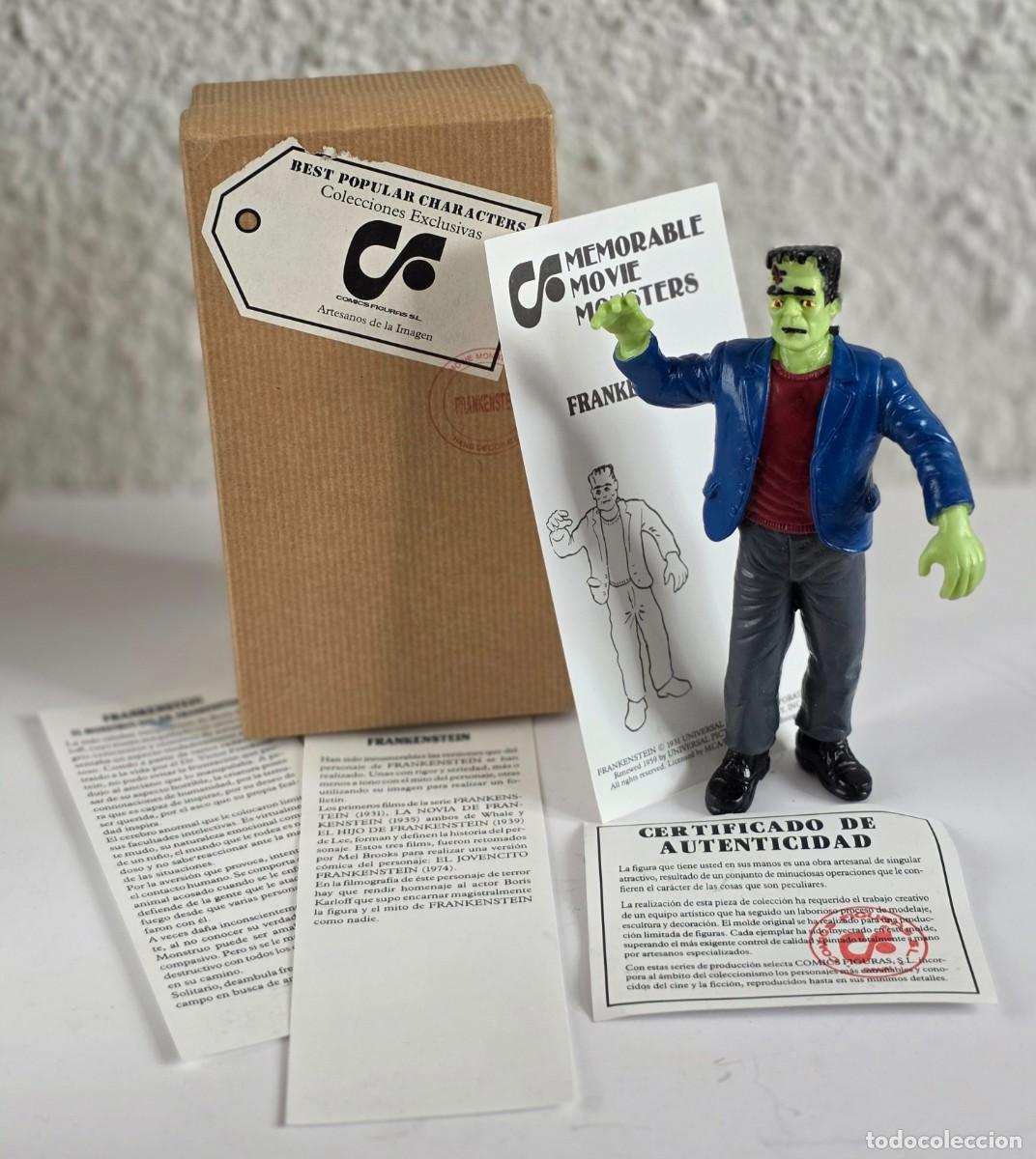 Figuras de Goma y PVC: Figura goma pvc Frankenstein Verde Comics Spain 1992 Monstruo Terror Horror Shelley Moderno Prometeo
