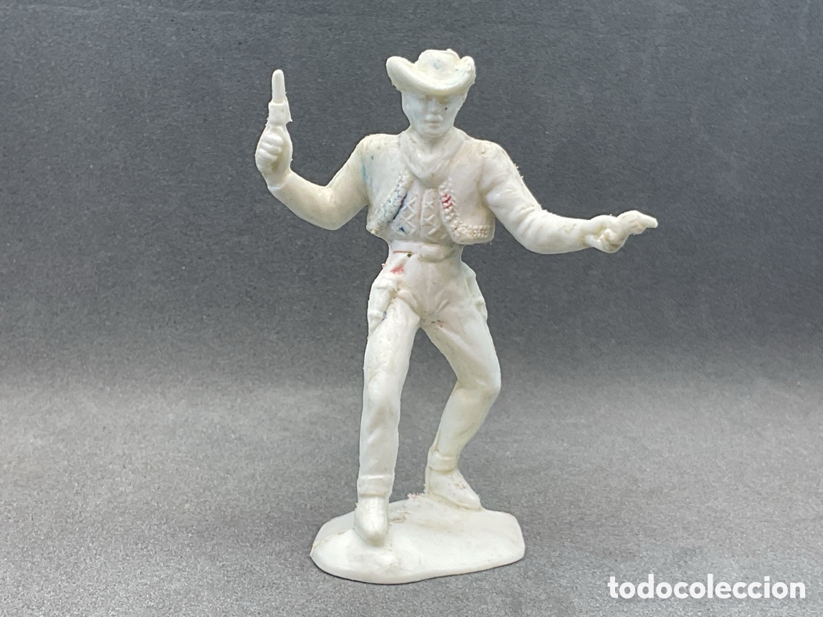 Figuras de Goma y PVC: ANTIGUA FIGURA DEL OESTE EN PLASTICO. COWBOY CON PISTOLAS.