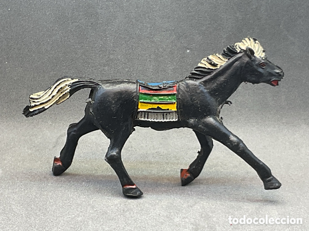 Figuras de Goma y PVC: Antigua Figura del Oeste en Pl&aacute;stico. Caballo Indio de Lafredo.