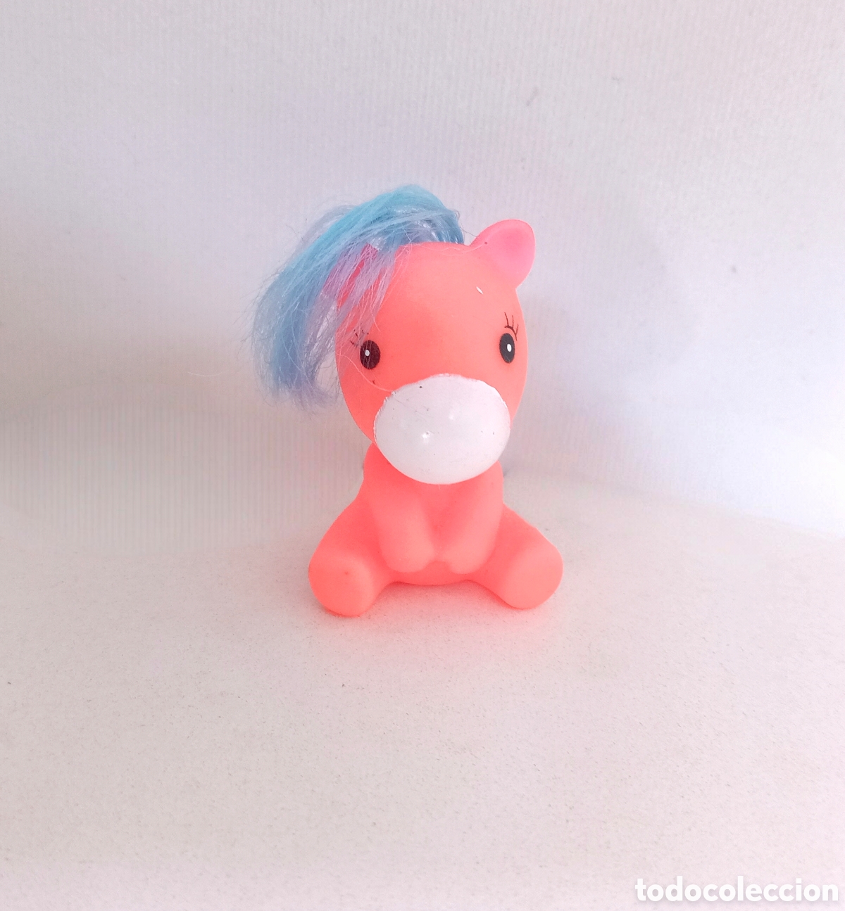 Figuras de Goma y PVC: Pony Takara fakie naranja fl&uacute;or rosa pelo azul vintage a&ntilde;os 80 My little pony mi peque&ntilde;o pony