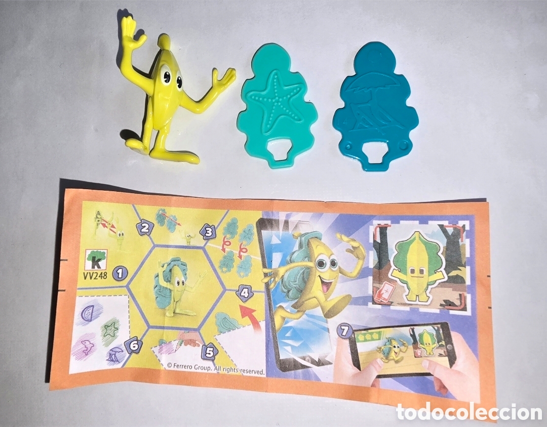 Figuras de Goma Kinder: Figura kinder VV248 + bpz pl&aacute;tano banana sellos mu&ntilde;eco colecci&oacute;n premium