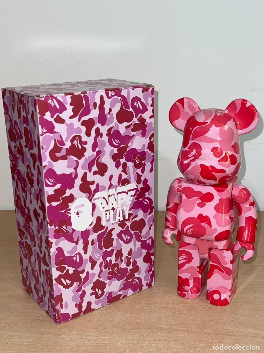 Figuras de Goma y PVC: Figura Bearbrick camuflaje Rojo Rosa 400% 28cm Medicom Toy con caja Red Pink Camo