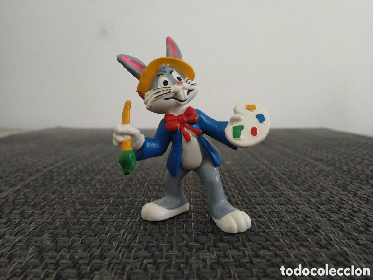 Figuras de Goma y PVC: FIGURA PVC BUGS BUNNY BULLY PINTOR ACUARELAS PINCEL CONEJO TV DIBUJOS ANIMADOS ZANAHORIA ELMER