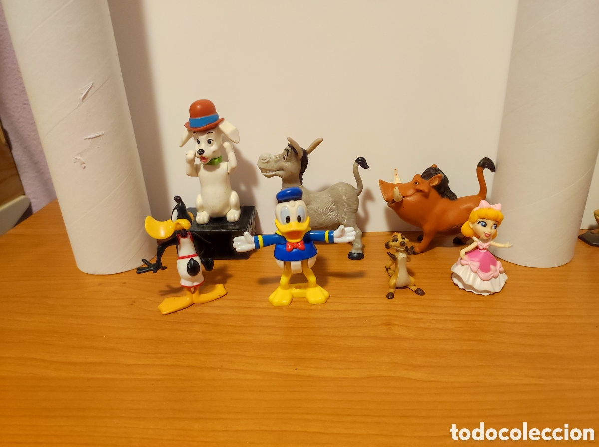 Figuras de Goma y PVC: Lote de 7 Figuras de Colecci&oacute;n Disney y Looney Tunes (McDonald's / Vintage)