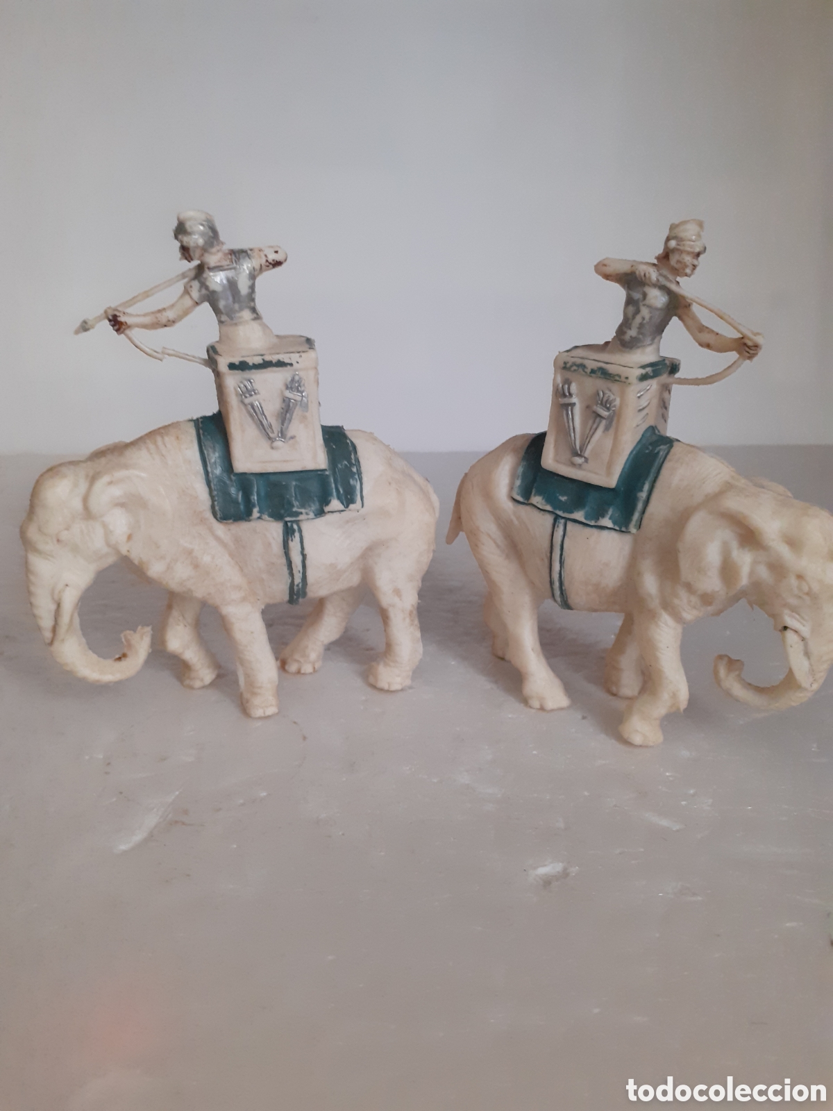 Figuras de Goma y PVC: FIGURAS SOLDADOS CARTAGINESES CON ELEFANTES ROJAS Y MALARET
