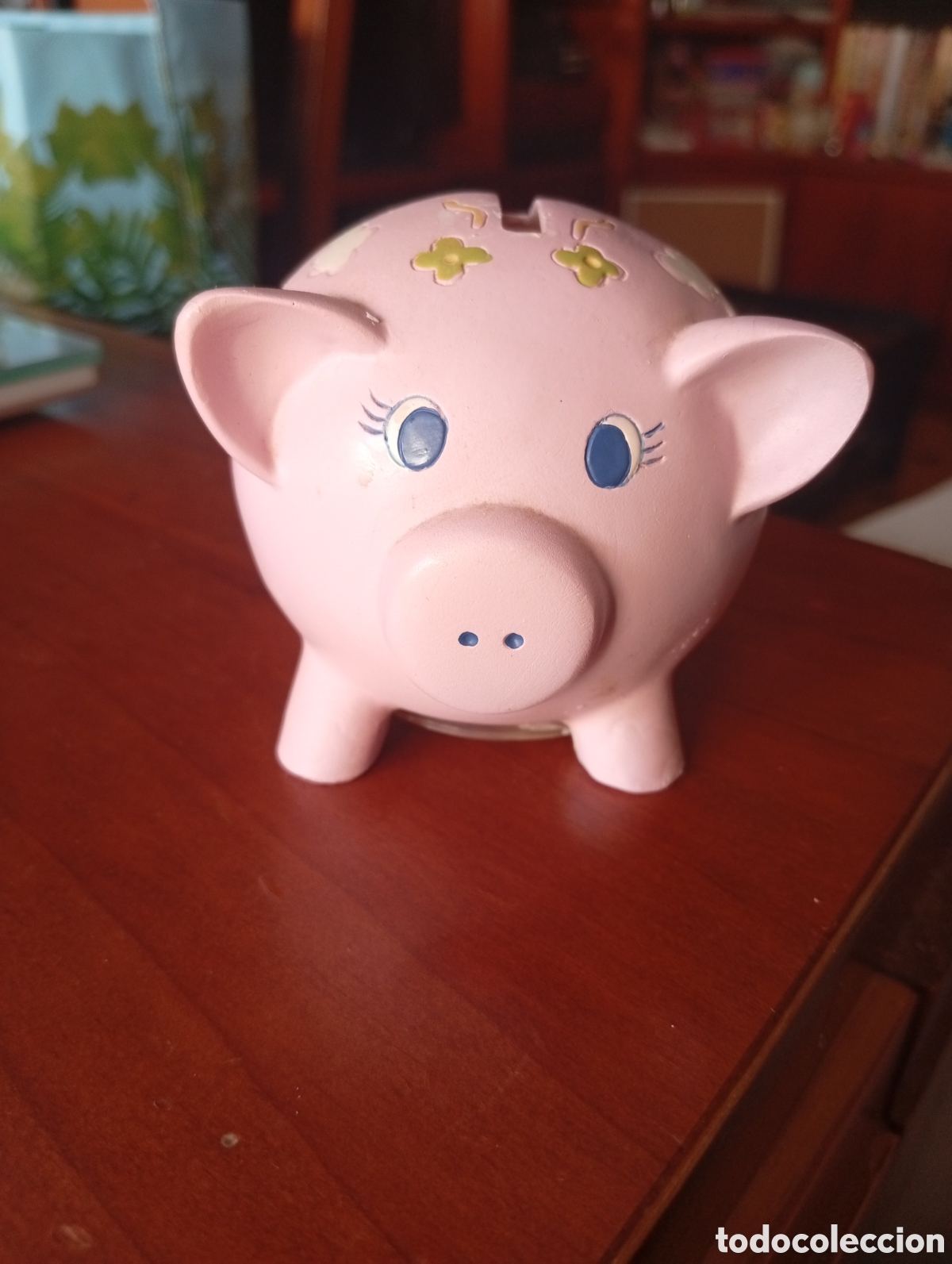 Figuras de Goma y PVC: MU&Ntilde;ECO FIGURA HUCHA CERDO CERDITO RESINA DECORADA