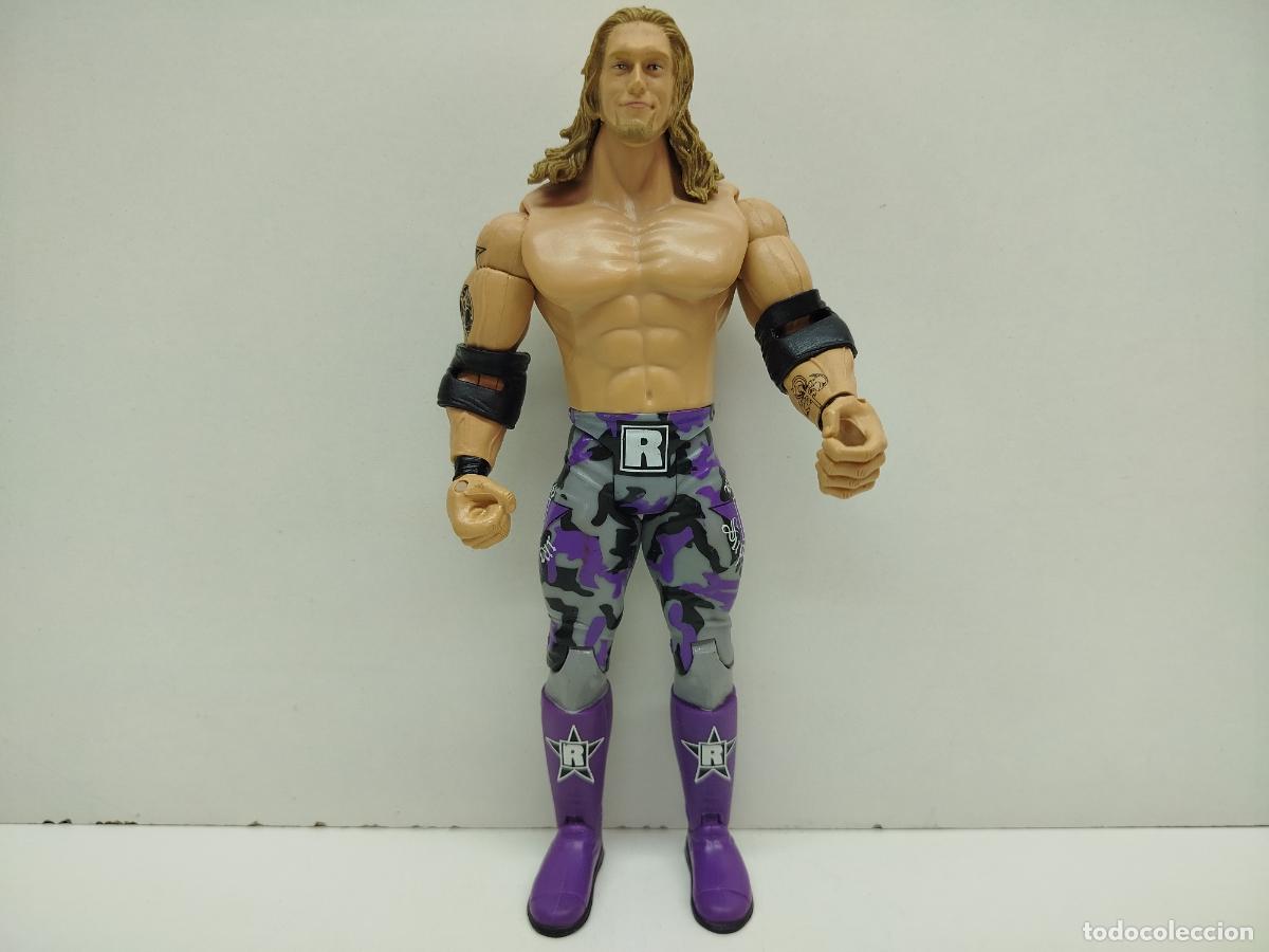 Figuras de Goma y PVC: Figura WWE Edge Jakks Pacific 2004 - Ruthless Aggression (Mallas Camuflaje Morado)