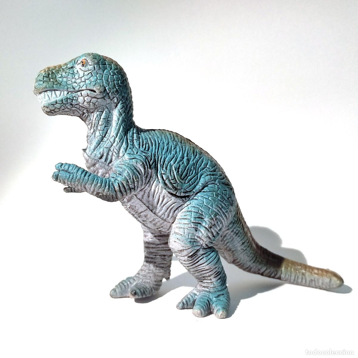 Figuras de Goma y PVC: Tyrannosaurus marca UKRD figura de goma maciza vintage a&ntilde;os 90 dinosaurios