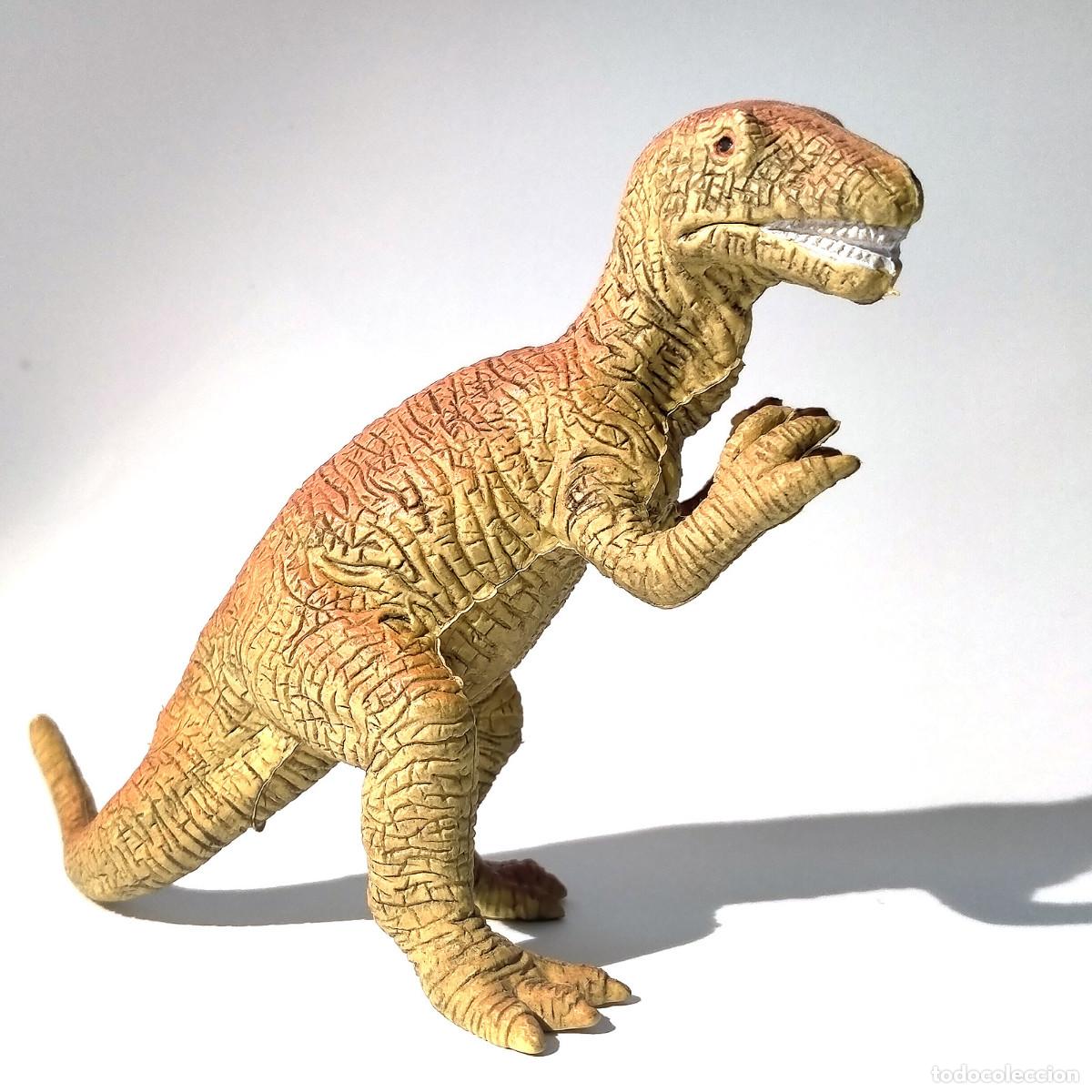Figuras de Goma y PVC: Allosaurus marca UKRD figura de goma maciza vintage a&ntilde;os 90 dinosaurios