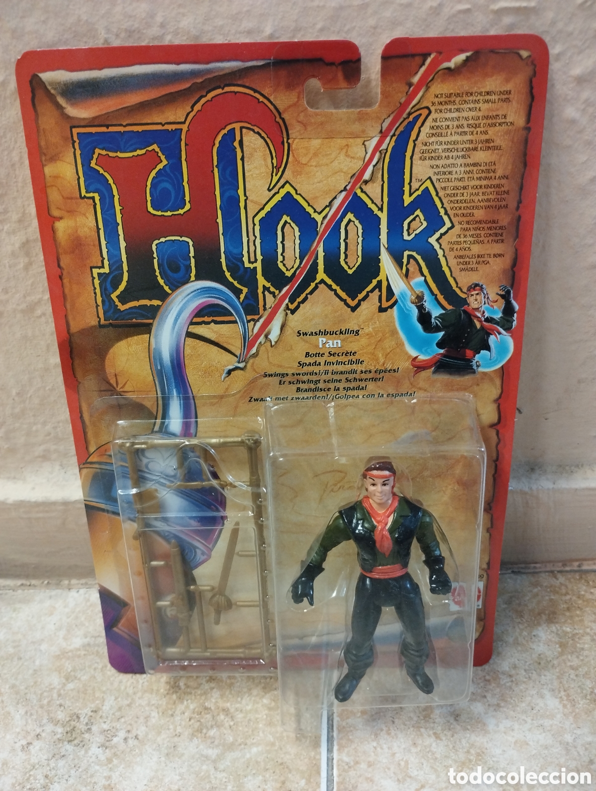 Figuras de goma y PVC: Hook Peter pan bl&iacute;ster a&ntilde;o 1991