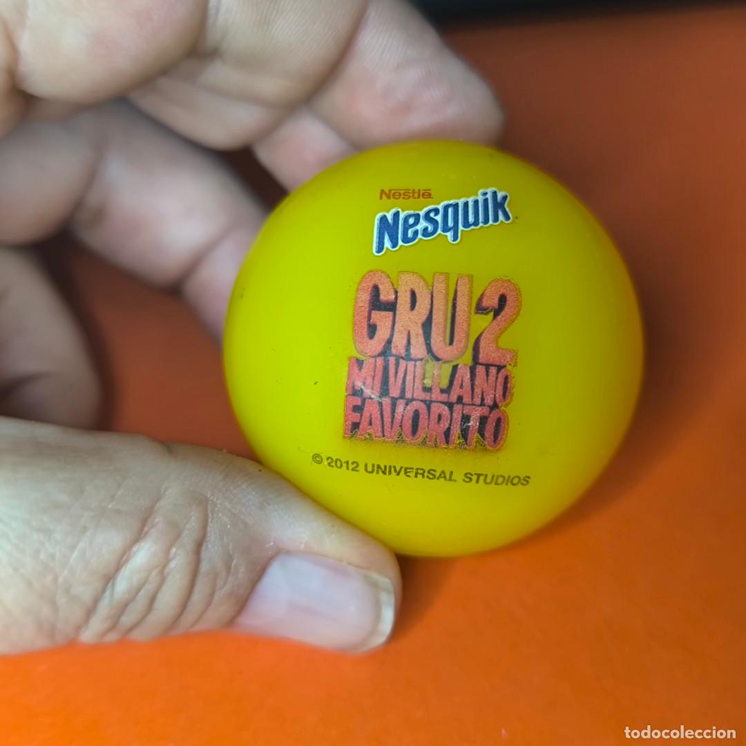 Figuras de Goma y PVC: 001531JUG-pelota goma nesquik Gru 2 mi villano favorito-minion boca abierta
