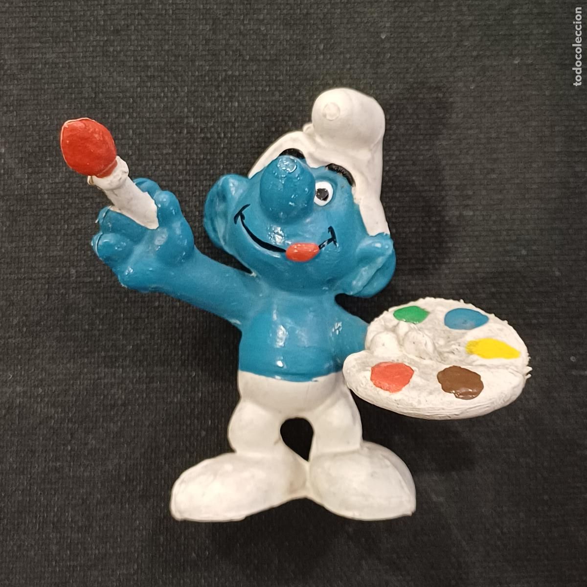 Figuras de Goma y PVC: PITUFO PINTOR/FIGURA PVC.