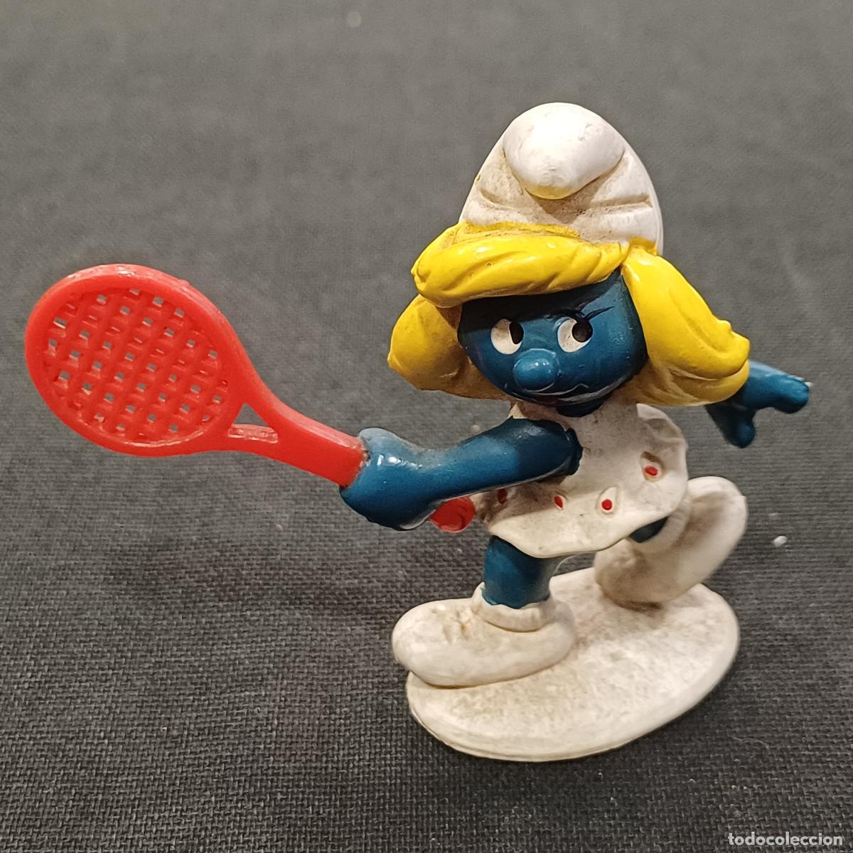 Figuras de Goma y PVC: PITUFINA/PITUFA TENISTA/FIGURA PVC.