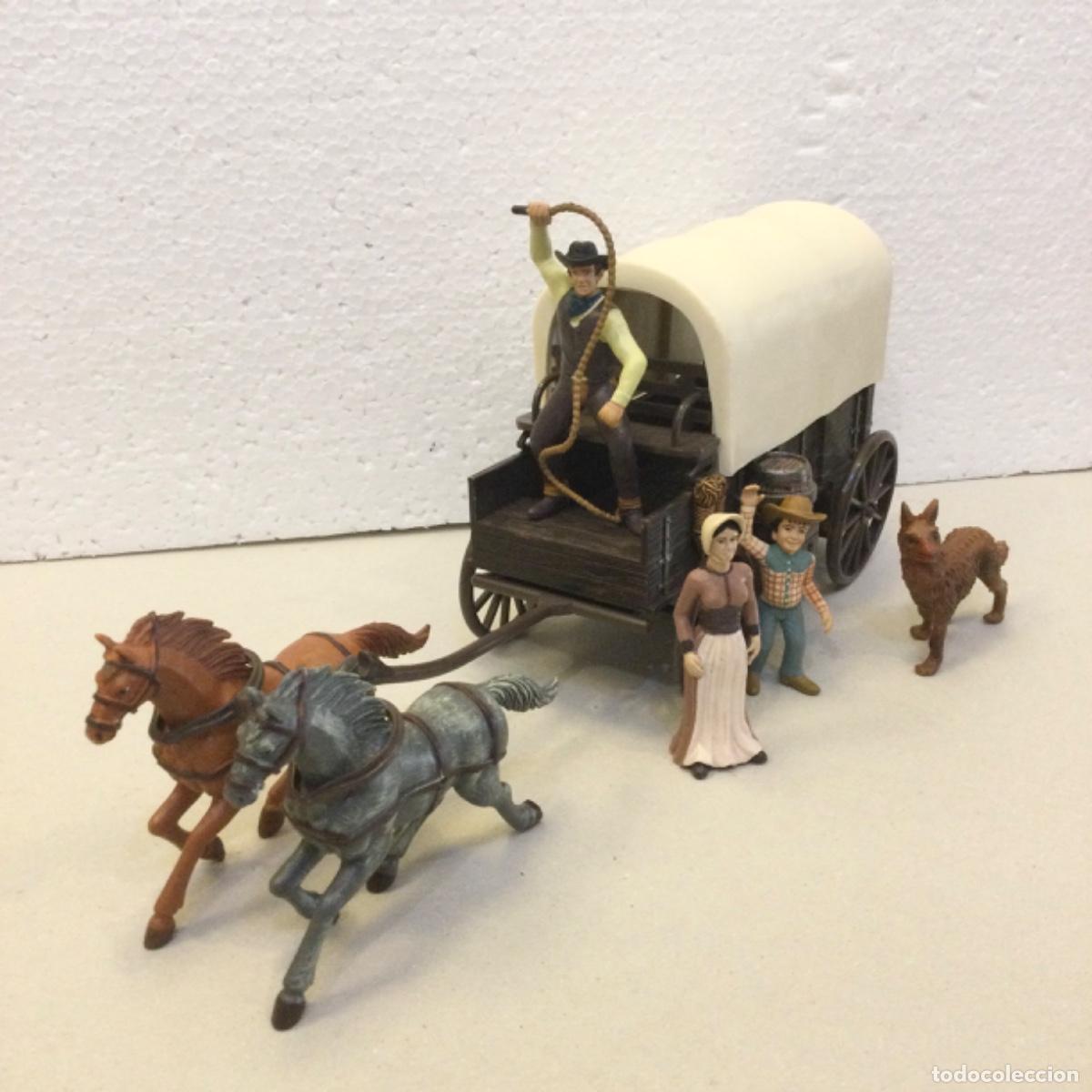 Figuras de goma y PVC: Comansi. Carreta del oeste. - Foto 2