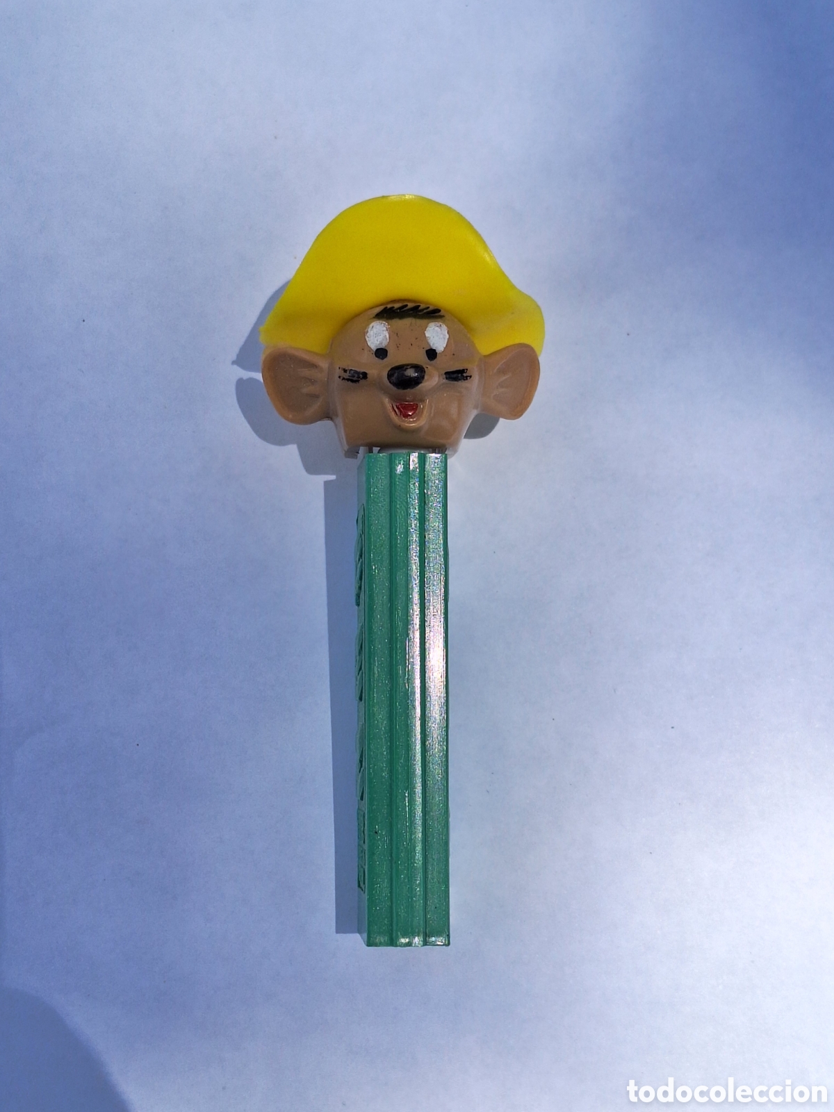 Figurines en Caoutchouc et PVC: ANTIGUO DISPENSADOR CARAMELOS PEZ RATON SPEEDY GONZALEZ MADE IN SPAIN a&ntilde;os 70