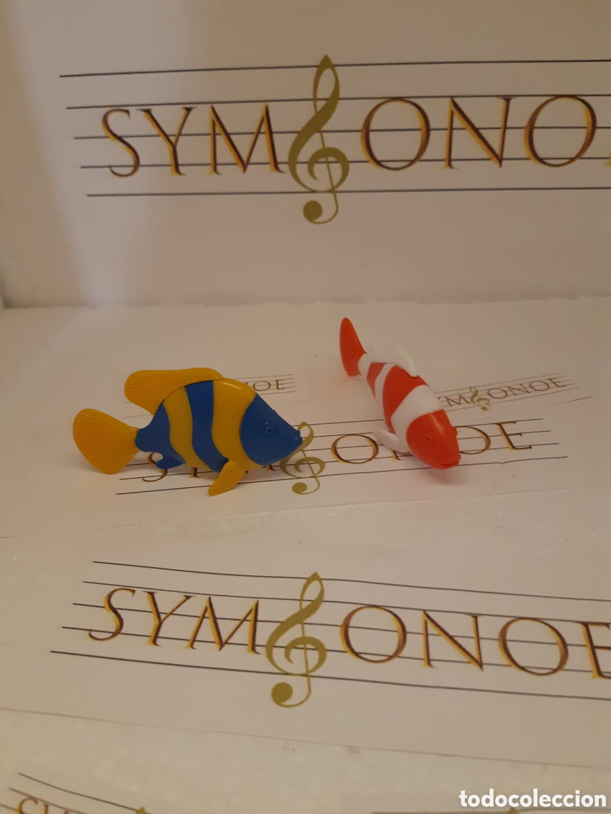 Figuras de Goma Kinder: Pez amarillo y azul naranja Kinder Sorpresa k94 n13 n14