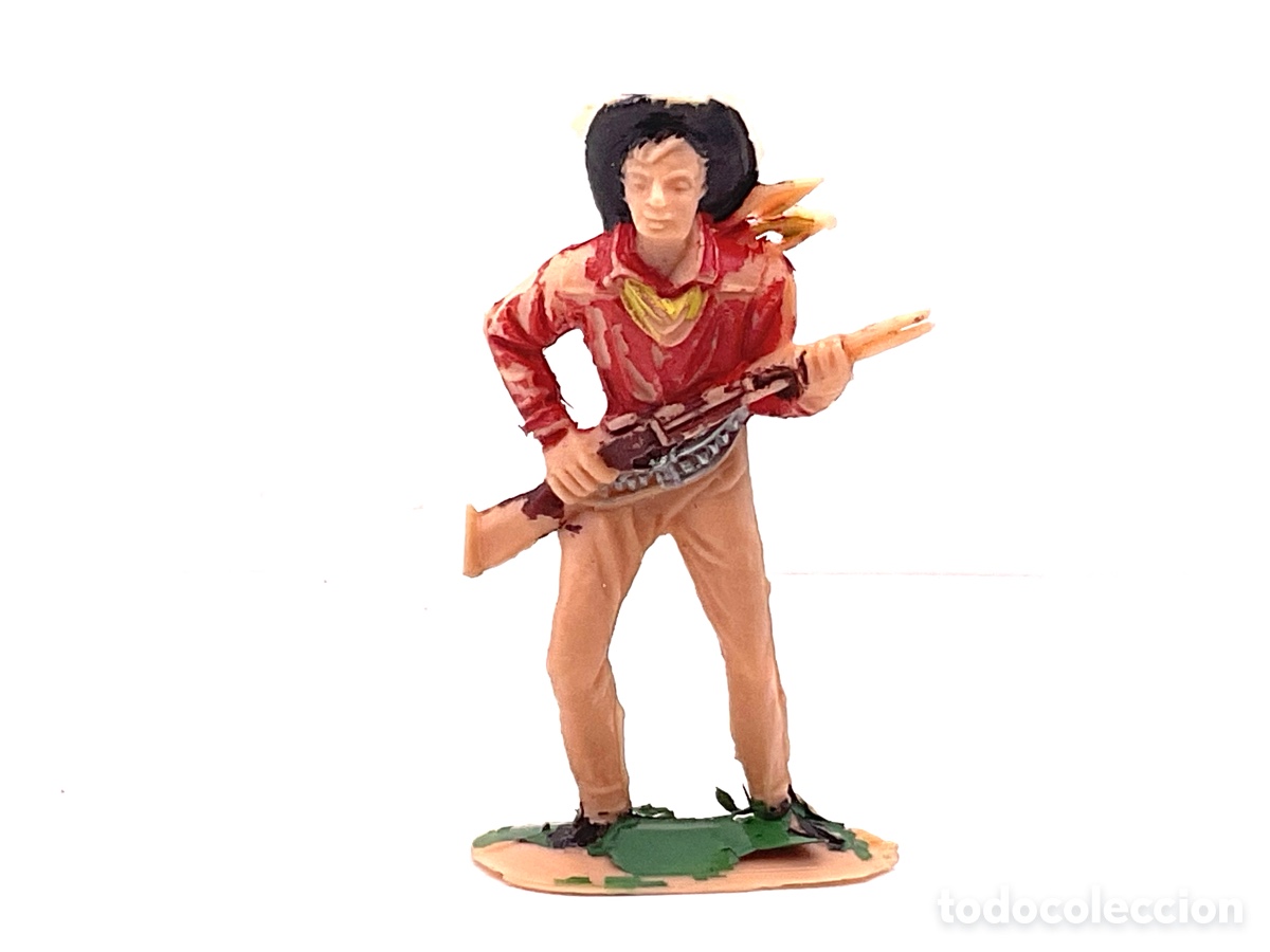 Figuras de Goma y PVC: Antigua Figura del Oeste en Pl&aacute;stico. Cowboy de Jecsan . A&ntilde;os 70.