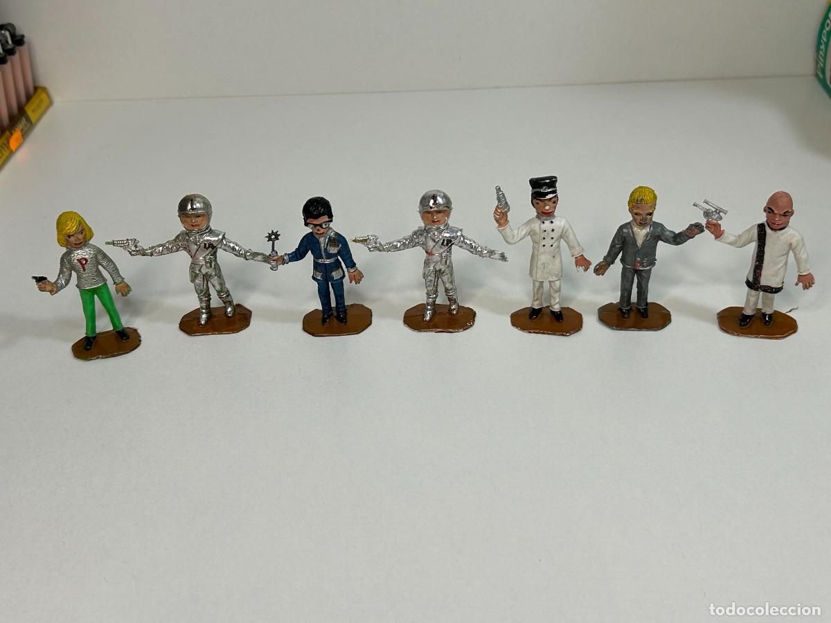 Gummi- und PVC-Figuren: LOTE 7 FIGURAS PL&Aacute;STICO EL ALUNIZAJE THUNDERBIRDS COMANSI