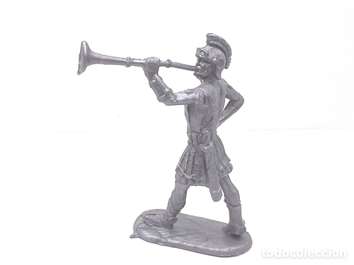 Figuras de Goma y PVC: ANTIGUA FIGURA EN PLASTICO MONOCOLOR DE LEGIONARIO ROMANO CON TROMPETA.