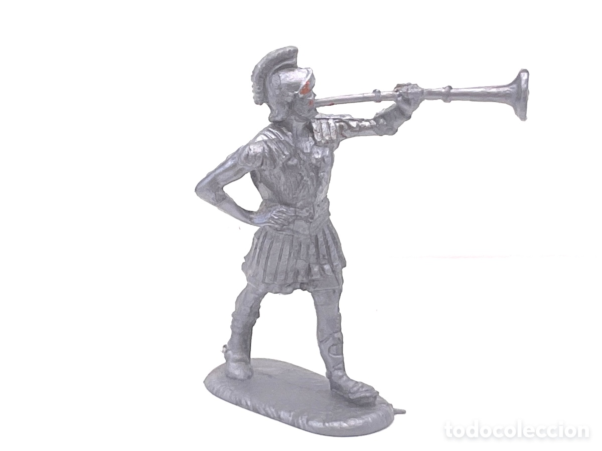 Figuras de Goma y PVC: ANTIGUA FIGURA EN PLASTICO MONOCOLOR DE LEGIONARIO ROMANO CON TROMPETA.