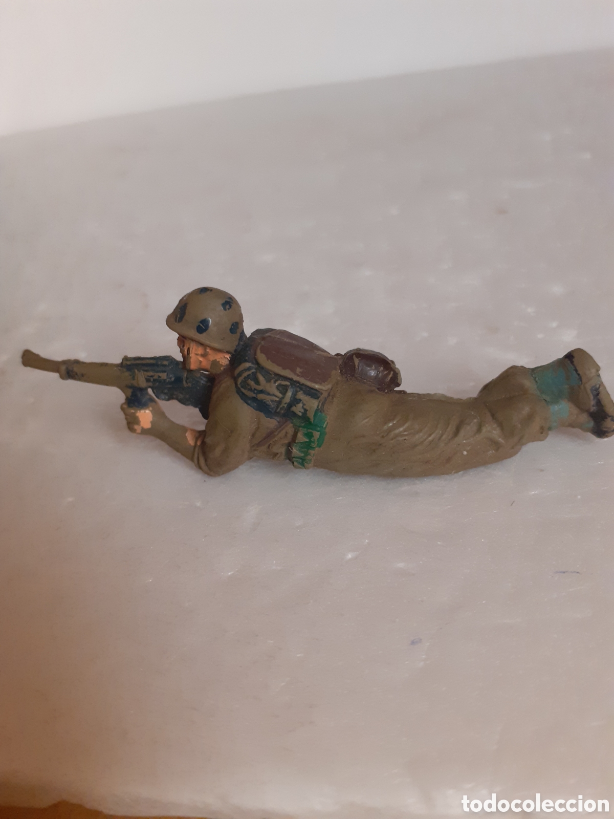 Figuras de Goma y PVC: FIGURA SOLDADO AMERICANO A TIERRA EN GOMA,JECSAN REAMSA PECH