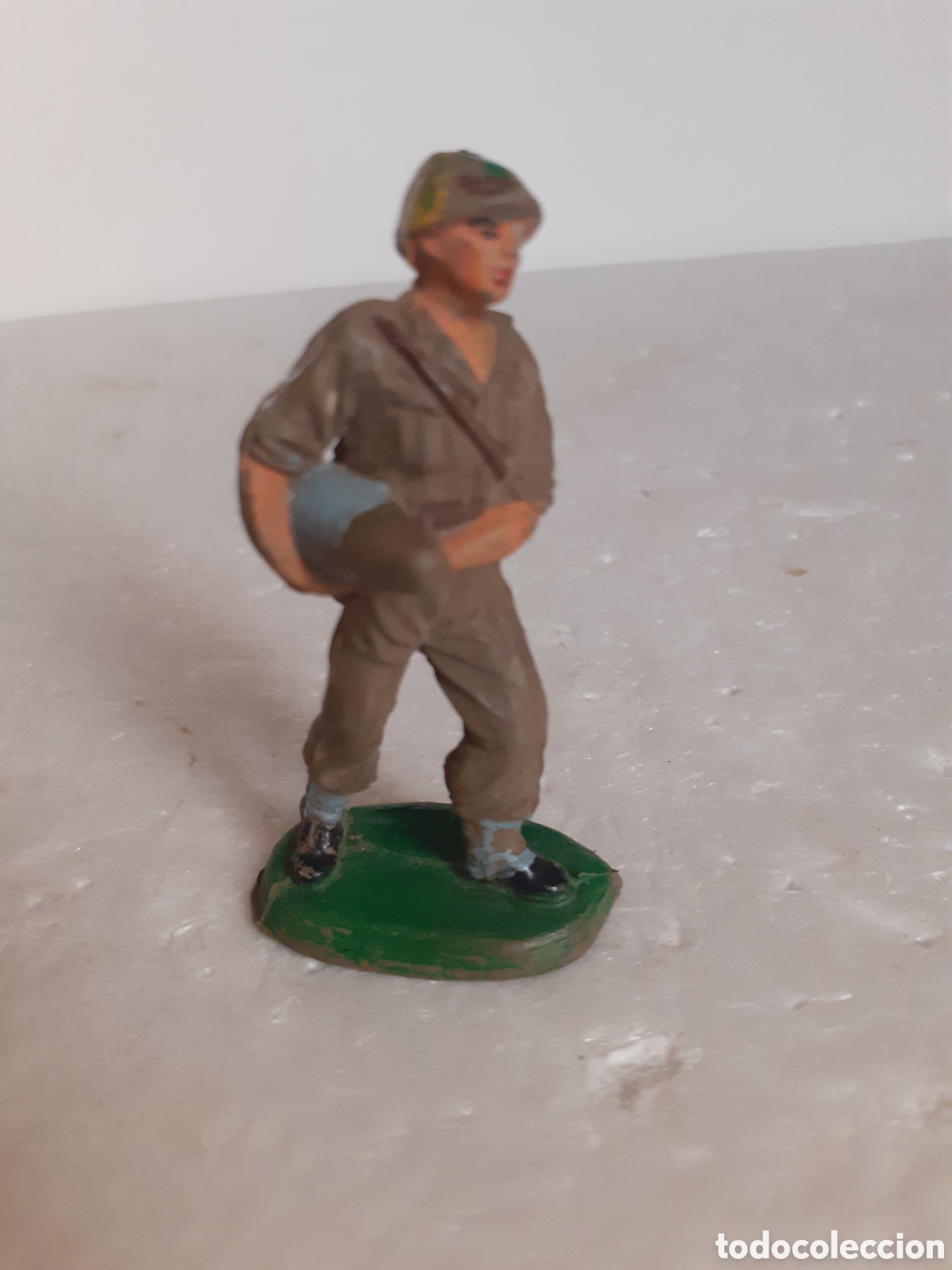 Figuras de Goma y PVC: FIGURA SOLDADO AMERICANO SERVIDOR DE CA&Ntilde;ON GOMA JECSAN,REAMSA,PECH