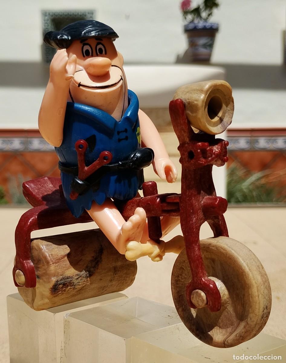 Figuras de Goma y PVC: Figura y Moto de Pedro Picapiedra Policia