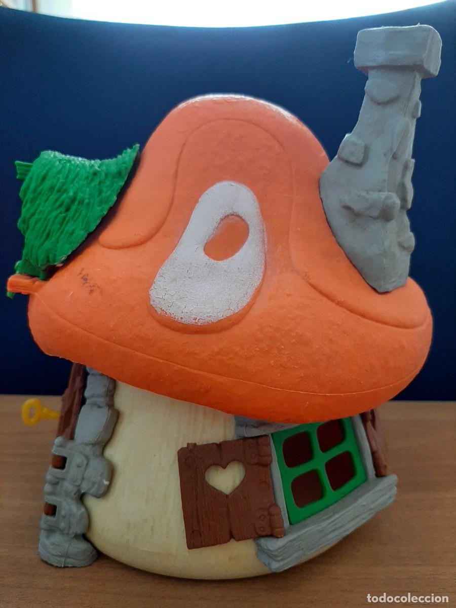 Figuras de goma y PVC: CASA SETA DE LOS PITUFOS - SCHLEICH - Foto 2