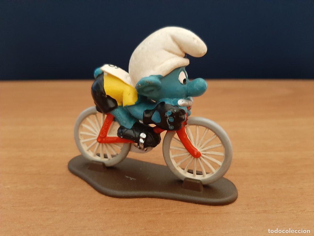Figuras de Goma y PVC: PITUFO CICLISTA - SCHLEICH