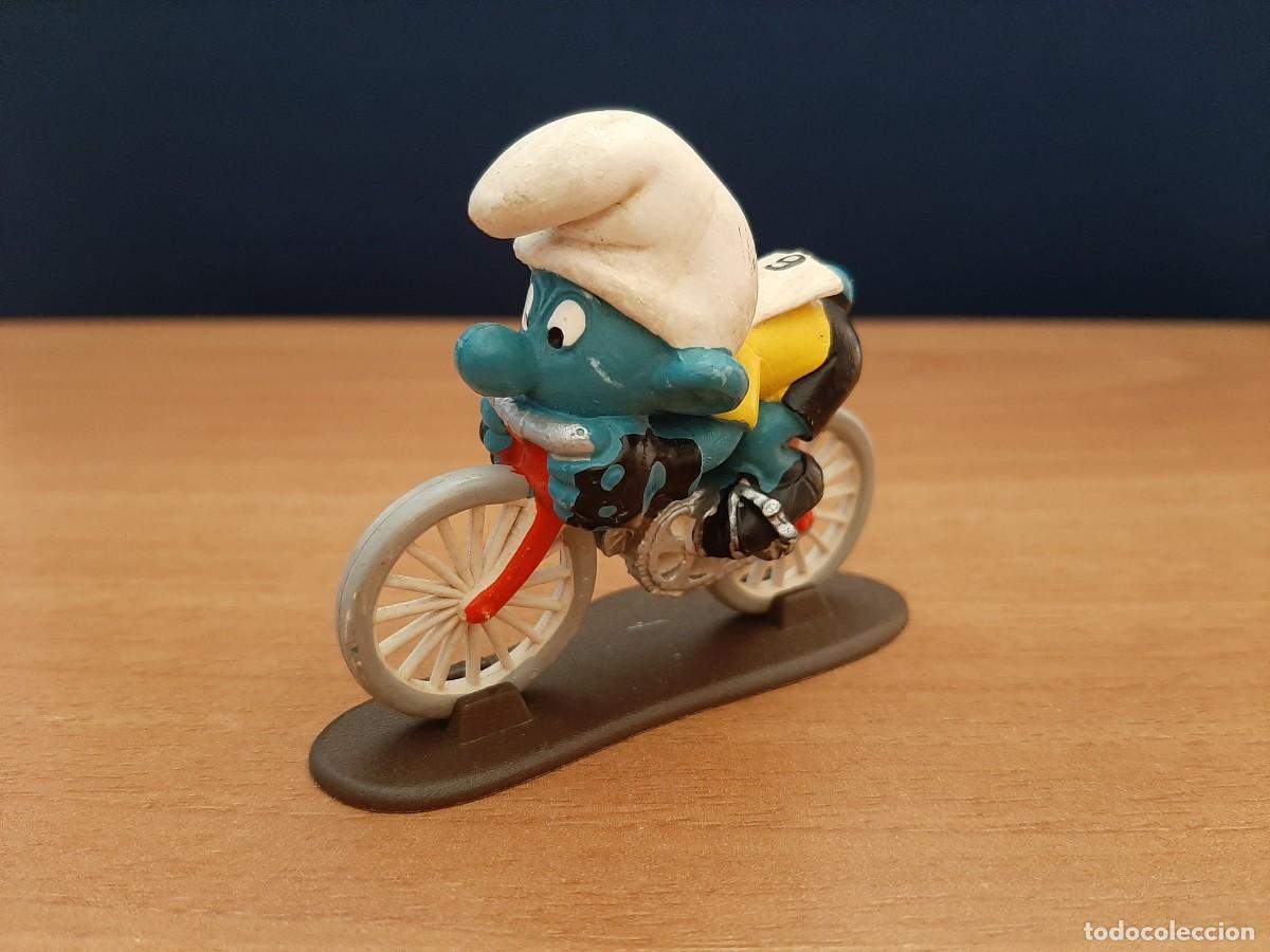 Figuras de goma y PVC: PITUFO CICLISTA - SCHLEICH - Foto 3