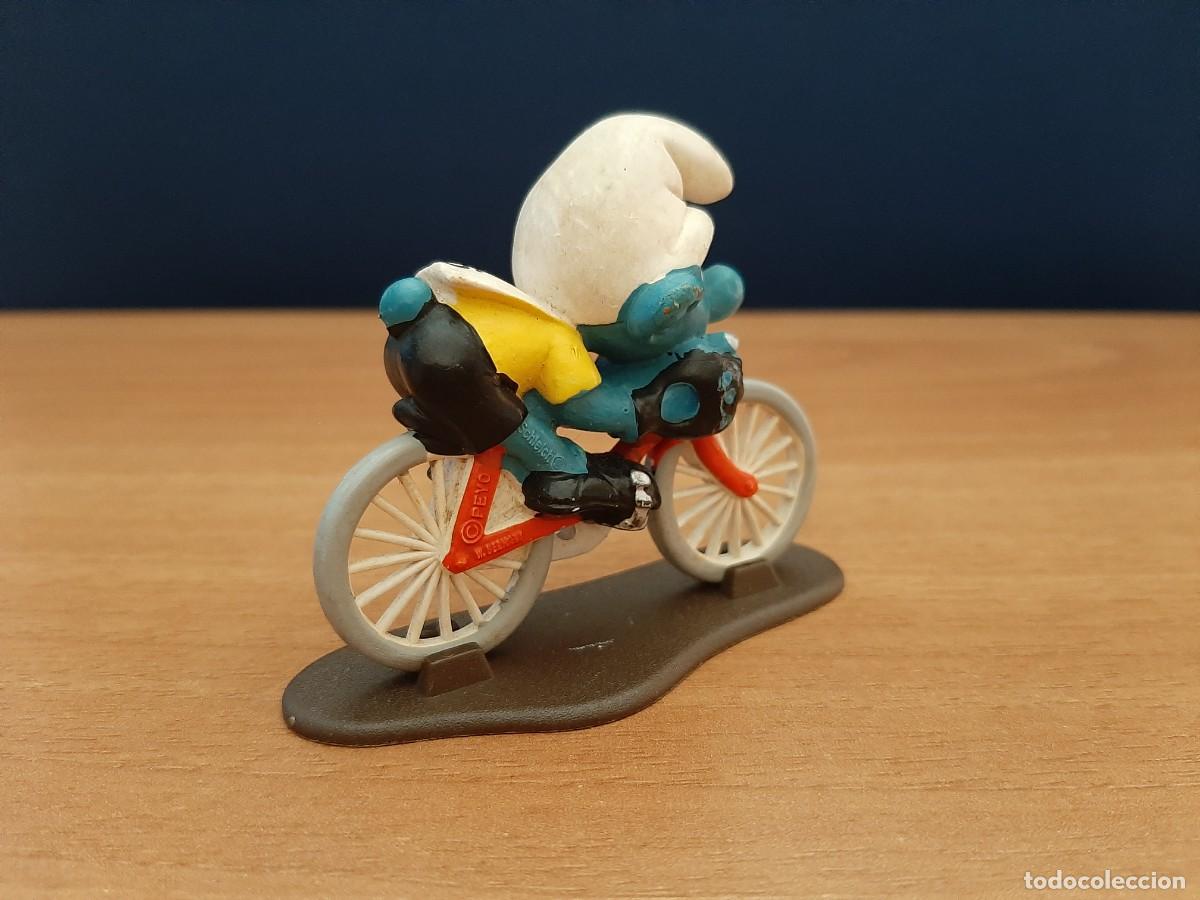 Figuras de goma y PVC: PITUFO CICLISTA - SCHLEICH - Foto 4