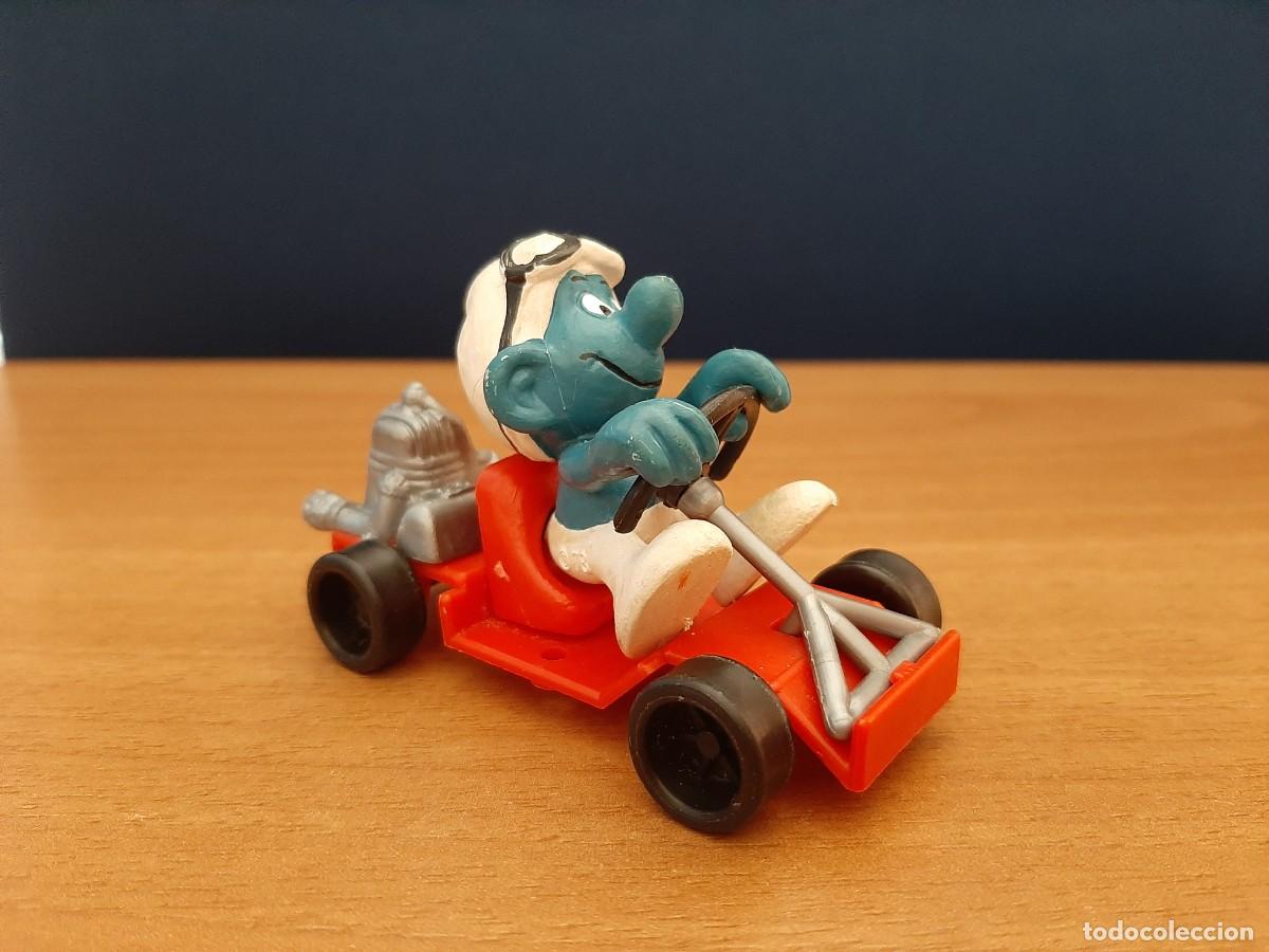 Figuras de Goma y PVC: PITUFO CON COCHE - SCHLEICH