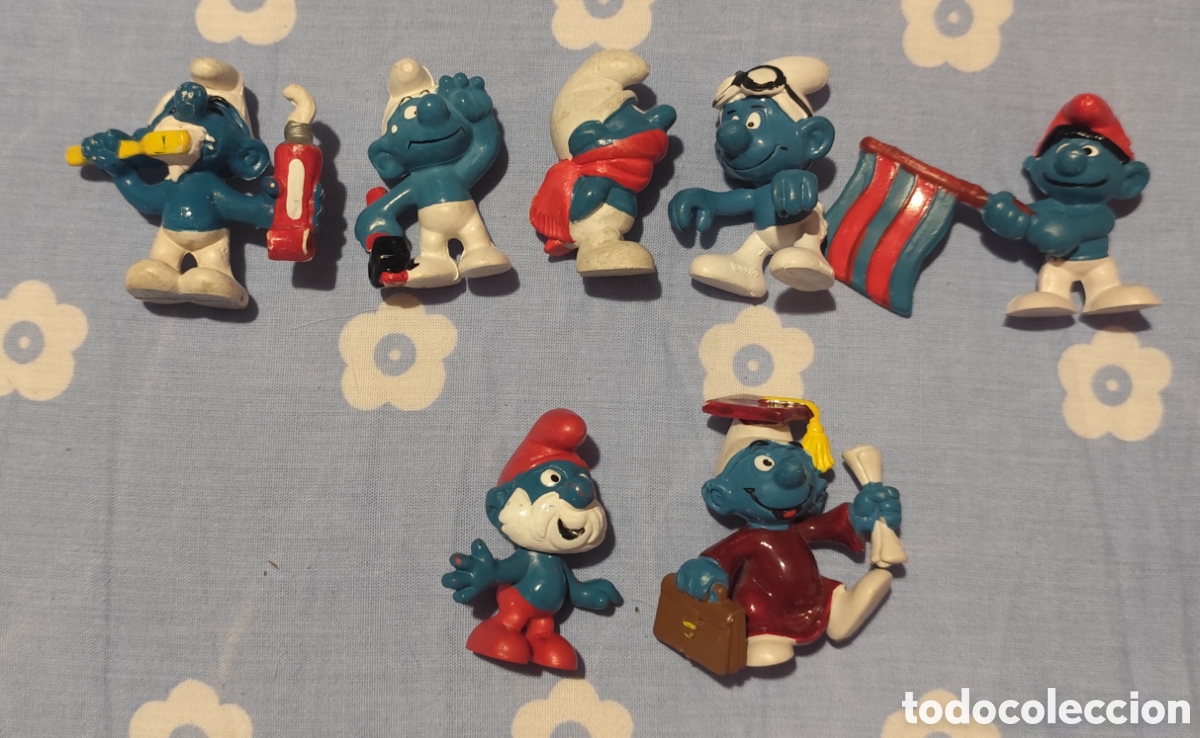 Figuras de Goma y PVC: Lote 67 figuras pitufos a&ntilde;os 80-90